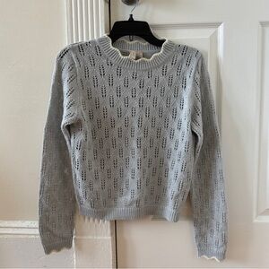 Light Blue-Grey Knit Sweater